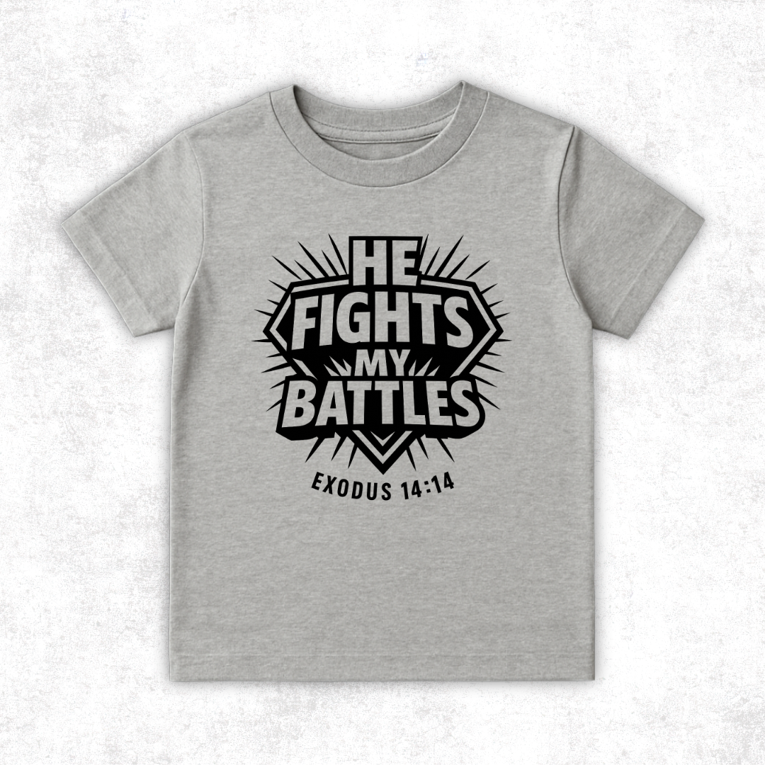 FWD Kids "He Fights My Battles" T-Shirt