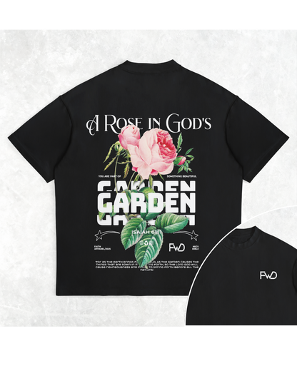 “A Rose in God's Garden” Oversized Tee – Isaiah 61:11 (B)