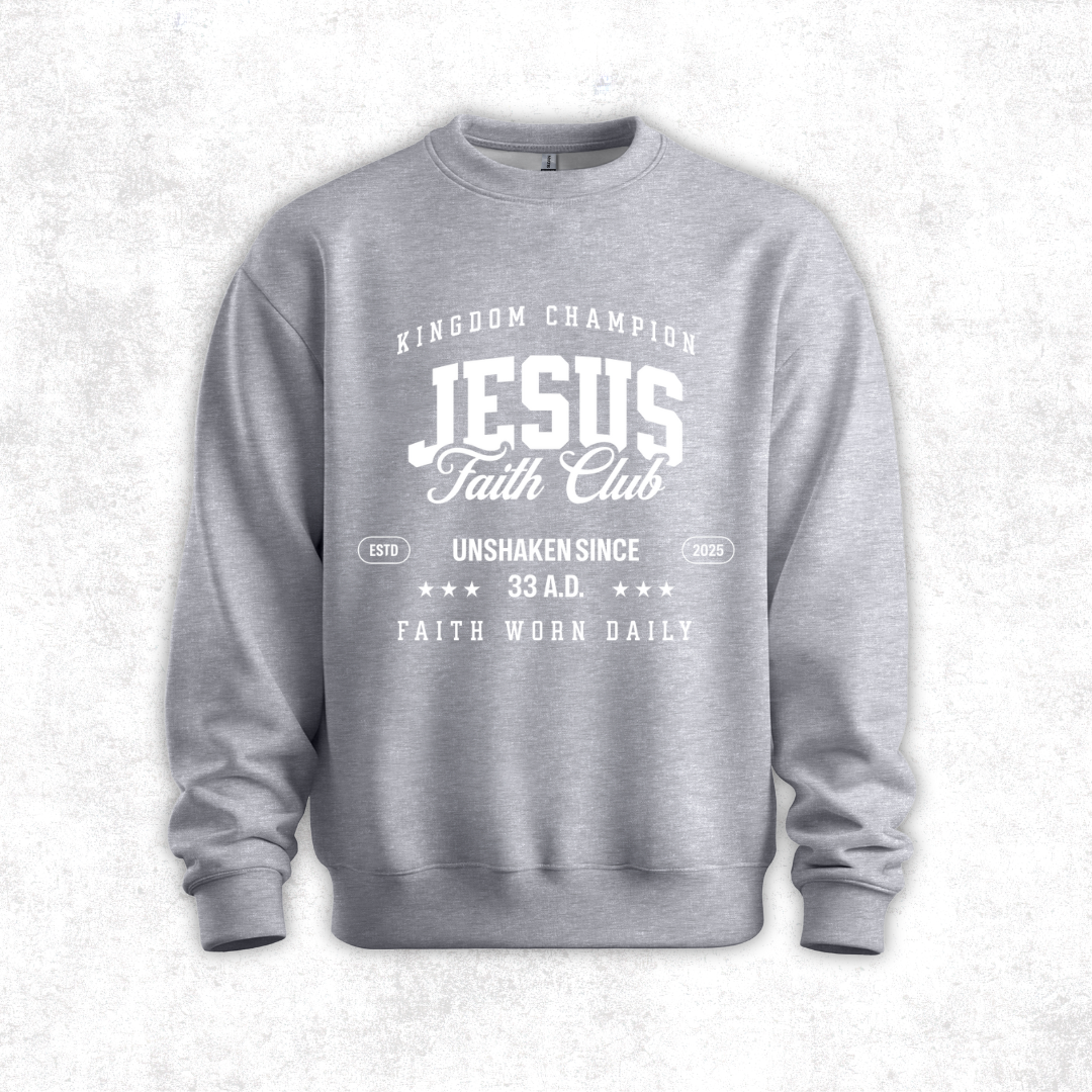 Jesus Faith Club Crewneck - Gray