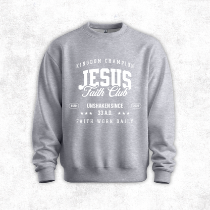 Jesus Faith Club Crewneck - Gray