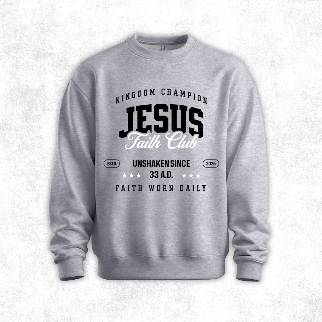 Jesus Faith Club Crewneck - Gray/Black