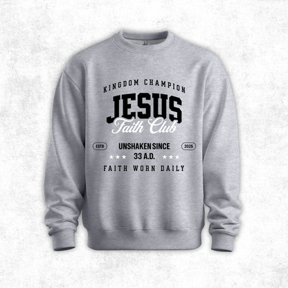 Jesus Faith Club Crewneck - Gray/Black