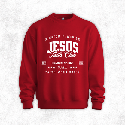 Jesus Faith Club Crewneck Sweatshirt - Red