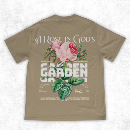 “A Rose in God's Garden” Oversized Tee – Isaiah 61:11