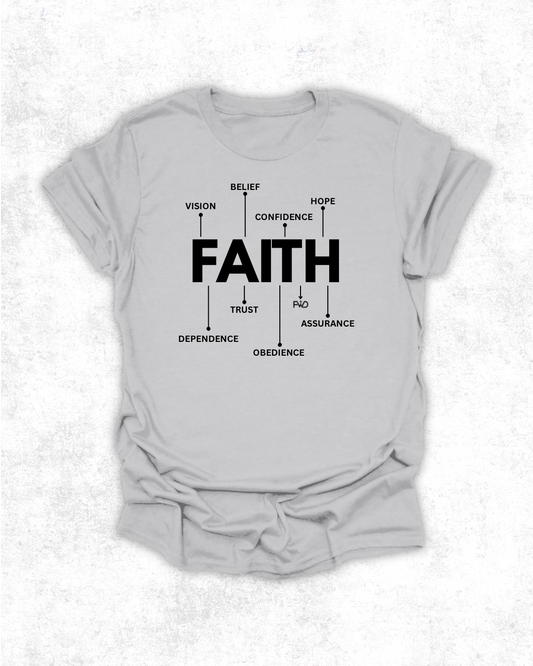 Faith Definition Tee - Ice Gray