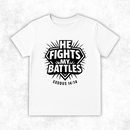 FWD Kids "He Fights My Battles" T-Shirt