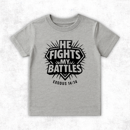 FWD Kids "He Fights My Battles" T-Shirt